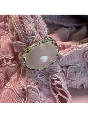 Nataliya V. Collister NVC Moss Agate Floral Ring Sterling Silver 925 CZ